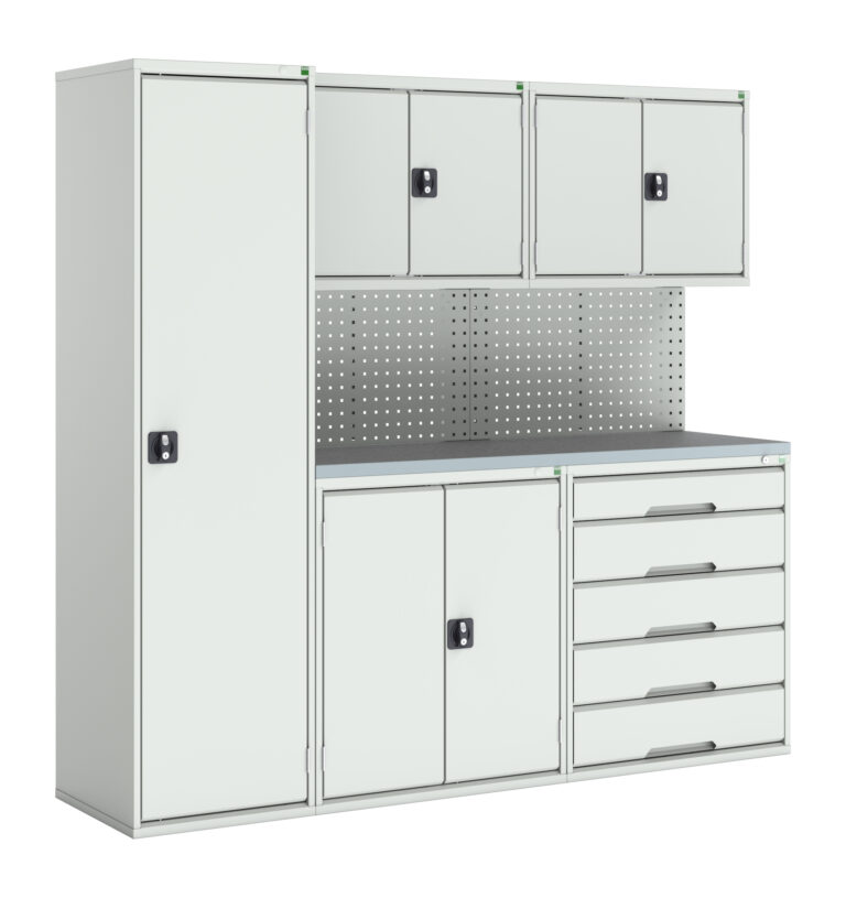 storage cabinet unit in white