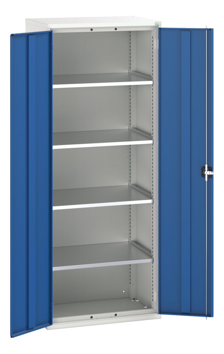 5 shelf cabinet blue