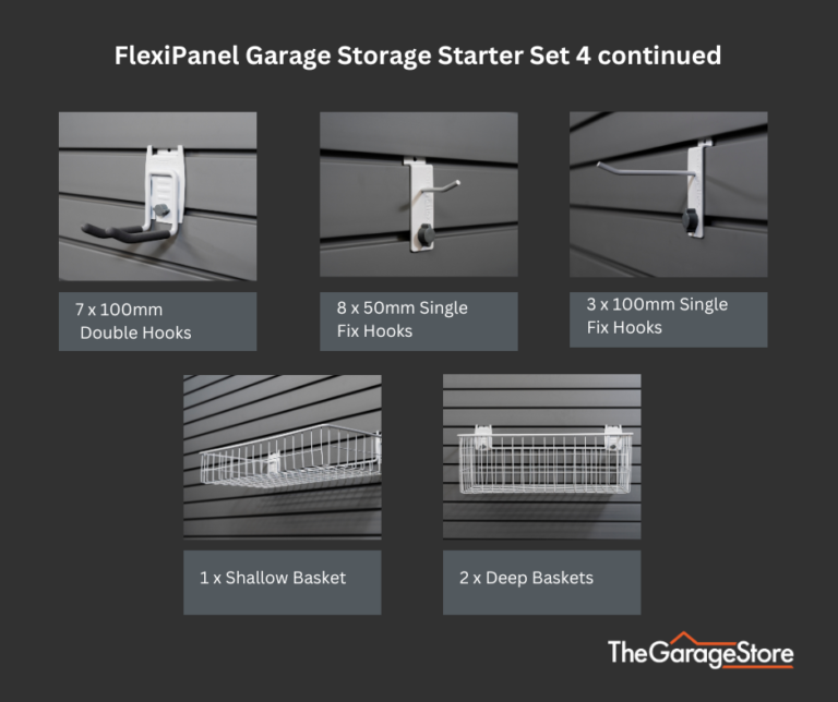 flexipanel garage storage starter set 4